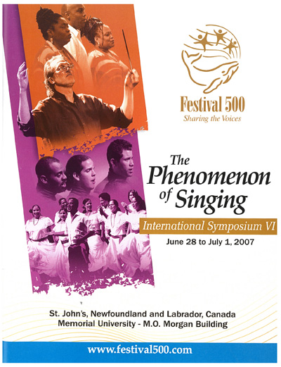 					View Vol. 6 (2007): The Phenomenon of Singing International Symposium VI
				